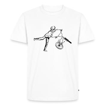 BMX - Men's Premium Organic T-Shirt - white - Front - Nico (187cm)
