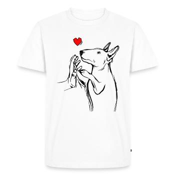 Bull terrier - Men's Premium Organic T-Shirt - white - Front - Nico (187cm)