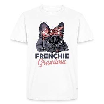 Bulldog français - T-shirt Premium bio Homme - blanc - Devant - Nico (187cm)