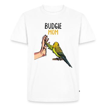 Wave Parakeet Mama Bird Owner - Men's Premium Organic T-Shirt - white - Front - Nico (187cm)