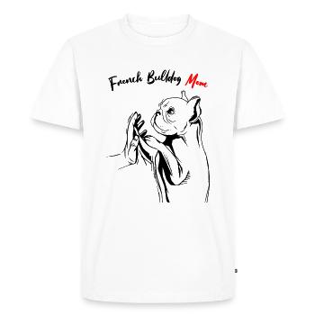 Bulldog français - T-shirt Premium bio Homme - blanc - Devant - Nico (187cm)