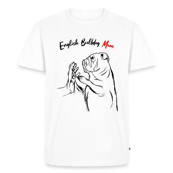 Bulldog inglese - Maglietta ecologica premium da uomo - bianco - Fronte - Nico (187cm)