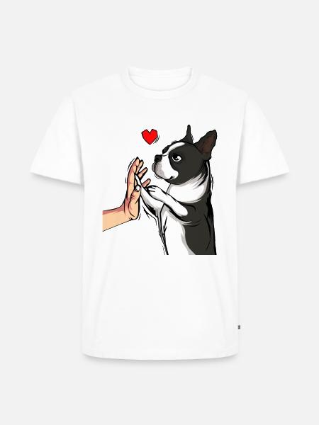 Boston Terrier Dogs Dear Mistress - Men's Premium Organic T-Shirt - white