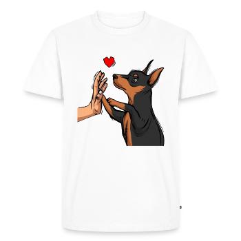 Zwergpinscher Liebe Miniature Pinscher - T-shirt Premium bio Homme - blanc - Devant - Nico (187cm)