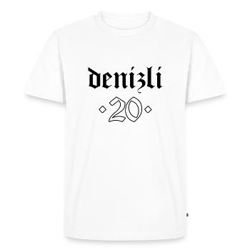 Denizli 20 Turkey Turkiye TR Gift Holiday Turk - Men's Premium Organic T-Shirt - white - Front - Nico (187cm)