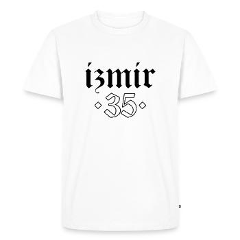 Izmir 35 Turkey Turkiye Gift Holiday TR Turk - Men's Premium Organic T-Shirt - white - Front - Nico (187cm)