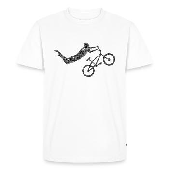 BMX - Men's Premium Organic T-Shirt - white - Front - Nico (187cm)