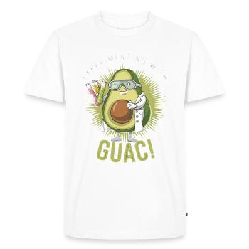 Experimenting With Guac Avocado Science - Men's Premium Organic T-Shirt - white - Front - Nico (187cm)