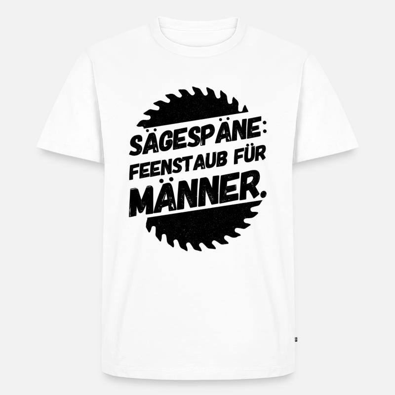 Handwerker Lustige Sprüche - Männer Premium Bio T-Shirt - Weiß