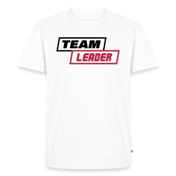 CHEF D'ÉQUIPE - T-shirt Premium bio Homme - blanc - Devant - Nico (187cm)
