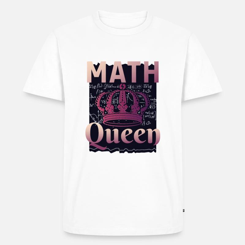 Math Queen - Männer Premium Bio T-Shirt - Weiß