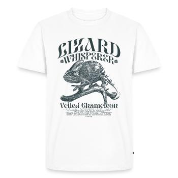 Caméléon du Yémen Caméléon voilé - T-shirt Premium bio Homme - blanc - Devant - Nico (187cm)