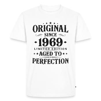 Cadeau d’anniversaire Vintage original 1969 - T-shirt Premium bio Homme - blanc - Devant - Nico (187cm)