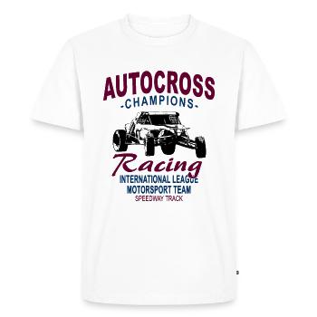 Autocross - Buggy - 4x4 - Offroad - T-shirt Premium bio Homme - blanc - Devant - Nico (187cm)