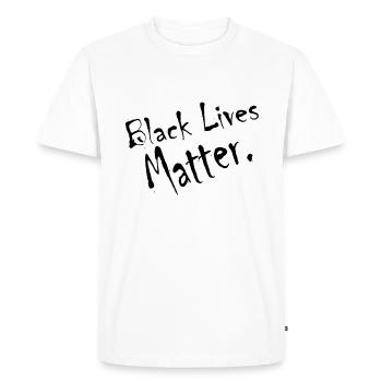 Black lives matter - T-shirt Premium bio Homme - blanc - Devant - Nico (187cm)