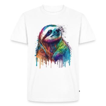 Cool Sloth - Men's Premium Organic T-Shirt - white - Front - Nico (187cm)
