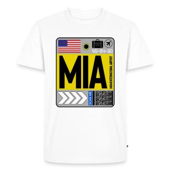 Miami International Florida - Men's Premium Organic T-Shirt - white - Front - Nico (187cm)