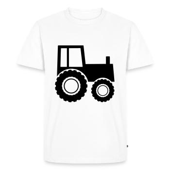 tracteur - T-shirt Premium bio Homme - blanc - Devant - Nico (187cm)