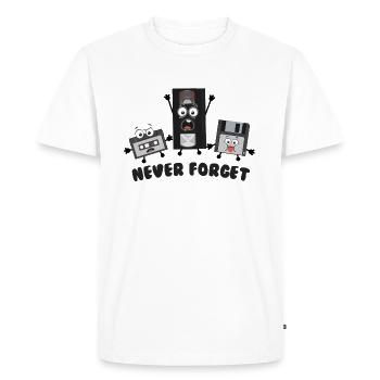 Never forget - ne jamais oublié - T-shirt Premium bio Homme - blanc - Devant - Nico (187cm)