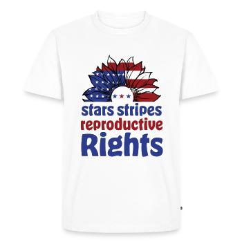 Stars Stripes Droits reproductifs Femmes 4 juillet - T-shirt Premium bio Homme - blanc - Devant - Nico (187cm)