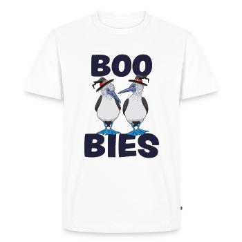 BOO BIES Funny Booby Bird Halloween Costume - Men's Premium Organic T-Shirt - white - Front - Nico (187cm)