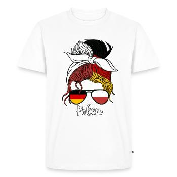 Polska dziewczyna Polen Polish Girl Femme - T-shirt Premium bio Homme - blanc - Devant - Nico (187cm)