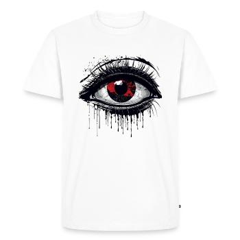 Oeil - T-shirt Premium bio Homme - blanc - Devant - Nico (187cm)