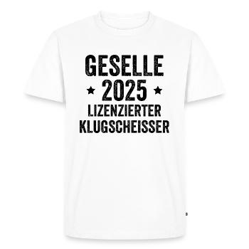 Journeyman 2025 Licensed Smartass - Men's Premium Organic T-Shirt - white - Front - Nico (187cm)