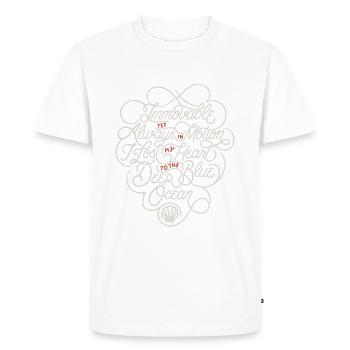J'ai perdu mon coeur à l'océan - T-shirt Premium bio Homme - blanc - Devant - Nico (187cm)