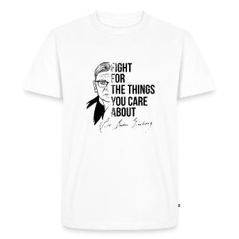 Ruth Bader Ginsburg Juge de la Cour RBG LGBT I dissidence - T-shirt Premium bio Homme - blanc - Devant - Nico (187cm)