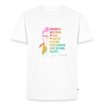 Ruth Bader Ginsburg Juge de la Cour RBG LGBT I dissidence - T-shirt Premium bio Homme - blanc - Devant - Nico (187cm)