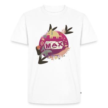 Max - Nom de garçon cool avec des dinosaures cool - T-shirt Premium bio Homme - blanc - Devant - Nico (187cm)