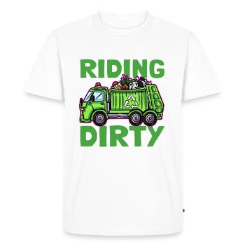 Conduire un camion à ordures sale - T-shirt Premium bio Homme - blanc - Devant - Nico (187cm)