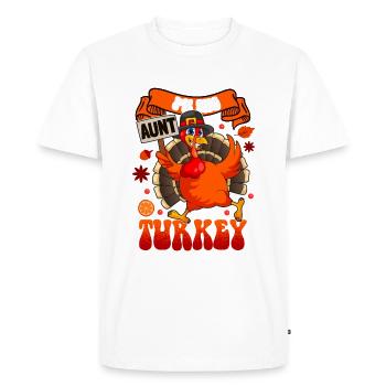Je suis la tante Turkey Tante - T-shirt Premium bio Homme - blanc - Devant - Nico (187cm)