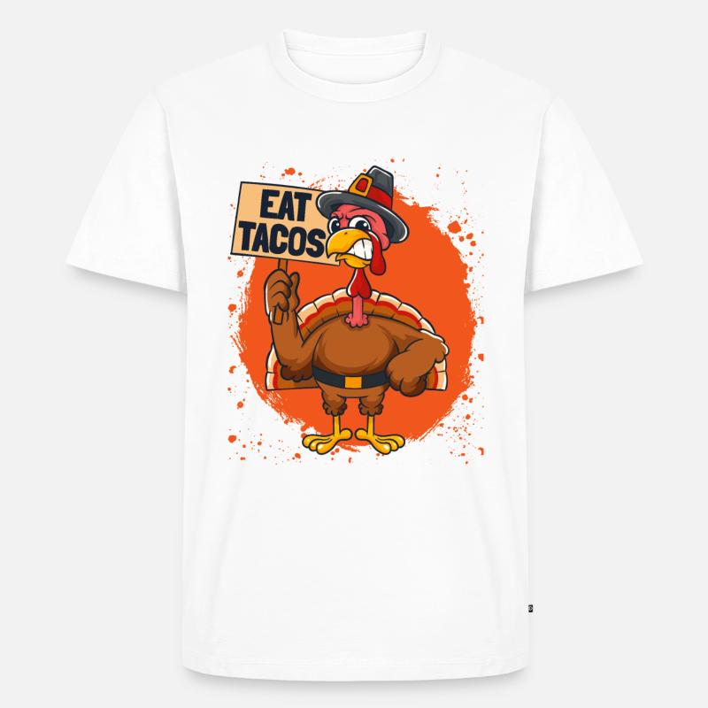 Eat Tacos - Männer Premium Bio T-Shirt - Weiß