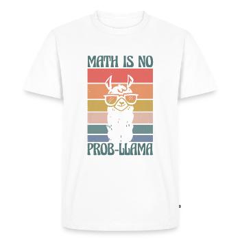 School Math Is No Prob-Llama Student Teacher - Men's Premium Organic T-Shirt - white - Front - Nico (187cm)