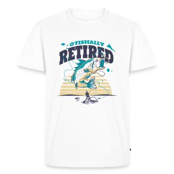 Fisher O'Fishally Retired Retirement Fishing - Men's Premium Organic T-Shirt - white - Front - Nico (187cm)