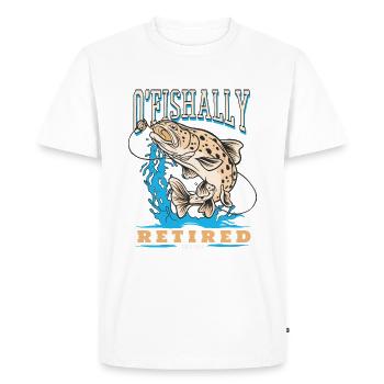 Fisher O'Fishally Retired 2022 Retirement Fishing - Men's Premium Organic T-Shirt - white - Front - Nico (187cm)