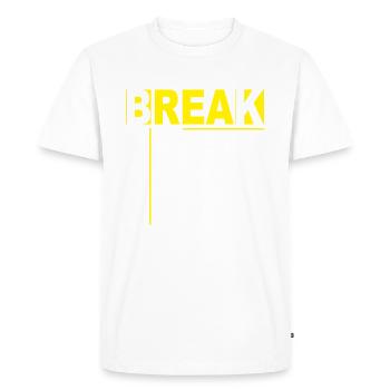 Break Rules - T-shirt Premium bio Homme - blanc - Devant - Nico (187cm)