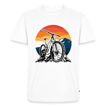 DH Bike VTT Descente VTT - T-shirt Premium bio Homme - blanc - Devant - Nico (187cm)