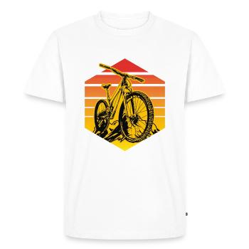 VTT VTT de descente - T-shirt Premium bio Homme - blanc - Devant - Nico (187cm)
