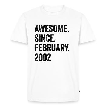 Génial depuis février 2002 21ème anniversaire - T-shirt Premium bio Homme - blanc - Devant - Nico (187cm)