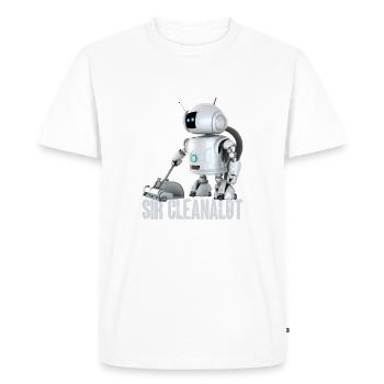 Robot vacuum cleaner cleans the floor Robot vacuum cleaner - Men's Premium Organic T-Shirt - white - Front - Nico (187cm)