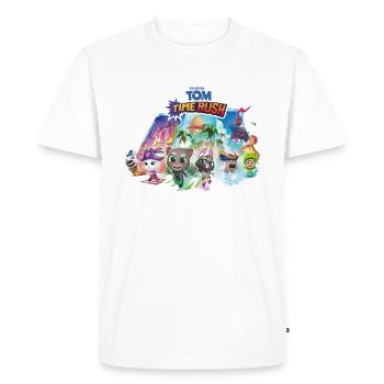 Talking Tom Time Rush Tom Et La Porte Magique - T-shirt Premium bio Homme - blanc - Devant - Nico (187cm)