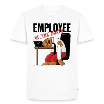 EMPLOYEE OF THE MONTH - T-shirt Premium bio Homme - blanc - Devant - Nico (187cm)