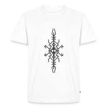 Vikings Ornament Nordic - Men's Premium Organic T-Shirt - white - Front - Nico (187cm)