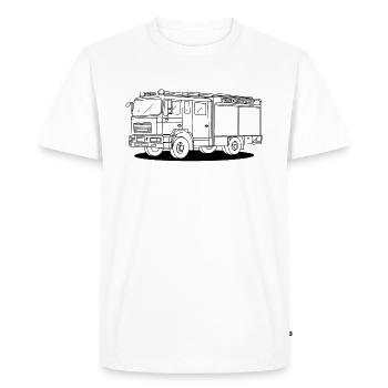 Fire Engine - T-shirt Premium bio Homme - blanc - Devant - Nico (187cm)