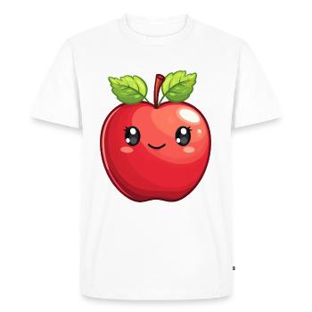 Apple Children's Subject - Men's Premium Organic T-Shirt - white - Front - Nico (187cm)