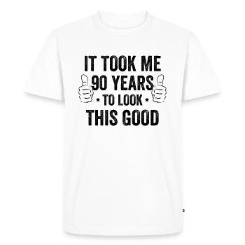 It Took Me 90 Years To Look This Good - Men's Premium Organic T-Shirt - white - Front - Nico (187cm)