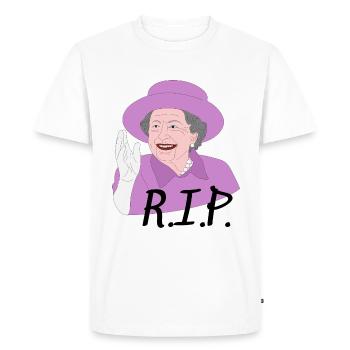 Elisabeth II Death RIP Design - Men's Premium Organic T-Shirt - white - Front - Nico (187cm)